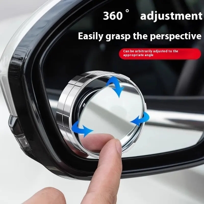 Picture of pcs Convex Frame Blind Spot Mirror 360 Degree Adjustable Clear Rearview Safety Driving ABS+Glass Car Accessories for RV's for
