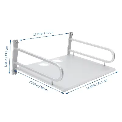Picture of Stainless Steel Wall-Mounted Router Shelf No Dril WiFi Storage Organizer Home Bathroom Kitchen Shelf