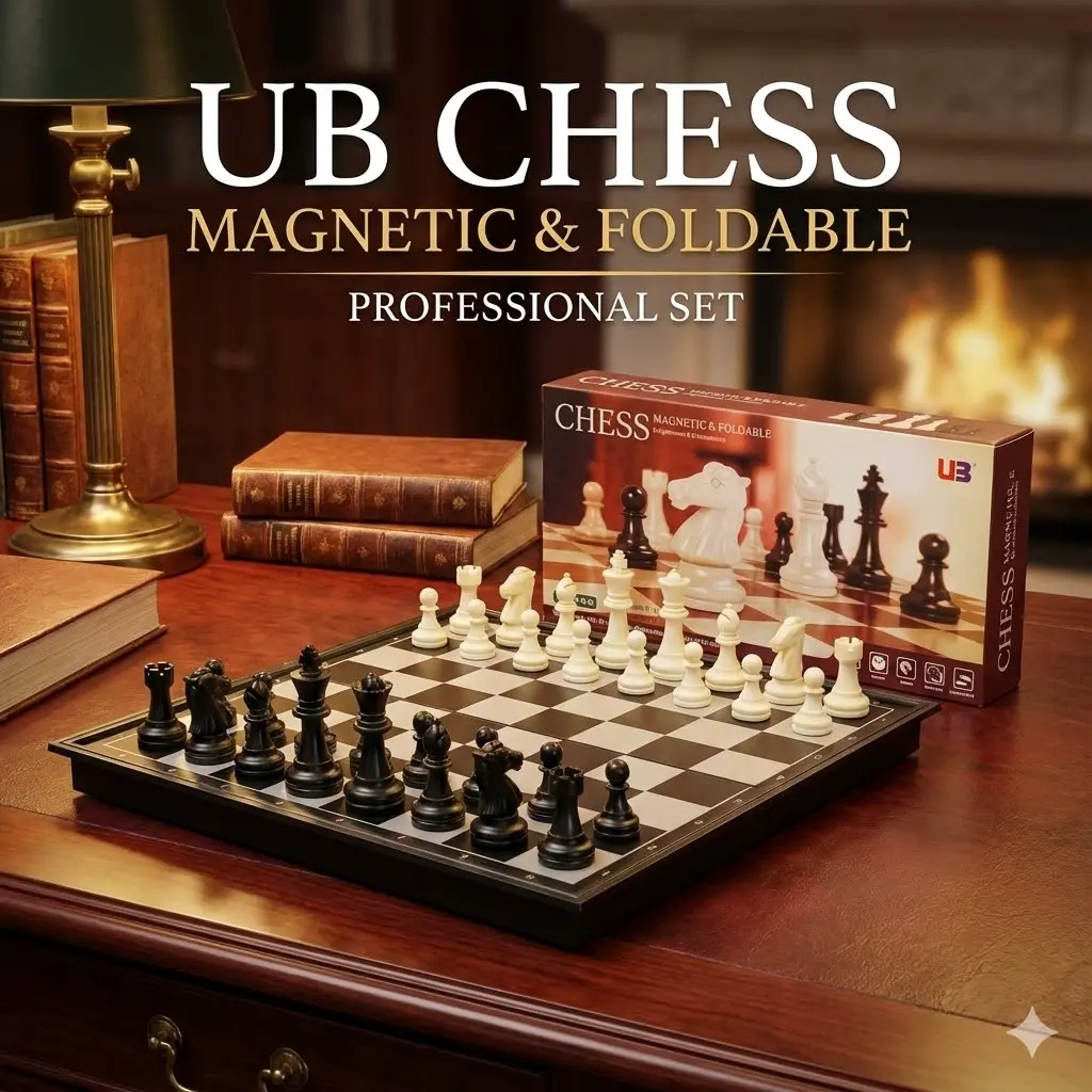 Picture of Magnetic Foldable Chess Set - Gold & Silver Pieces - Portable Board Game for Travel & Kids,Premium Magnetic Chess Set - Foldable & Portable Toy