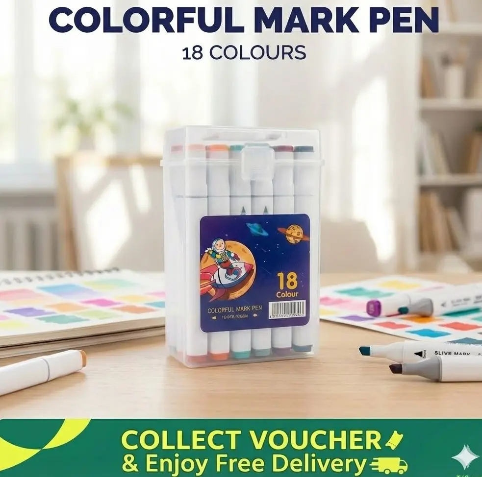 Picture of Touch Young 18 Colors Art Markers - Alcohol Based Dual Tip Sketch Pens for Students & Artists Best Budget Art Markers - Touch Young 18 Pcs Twin Tip Set
