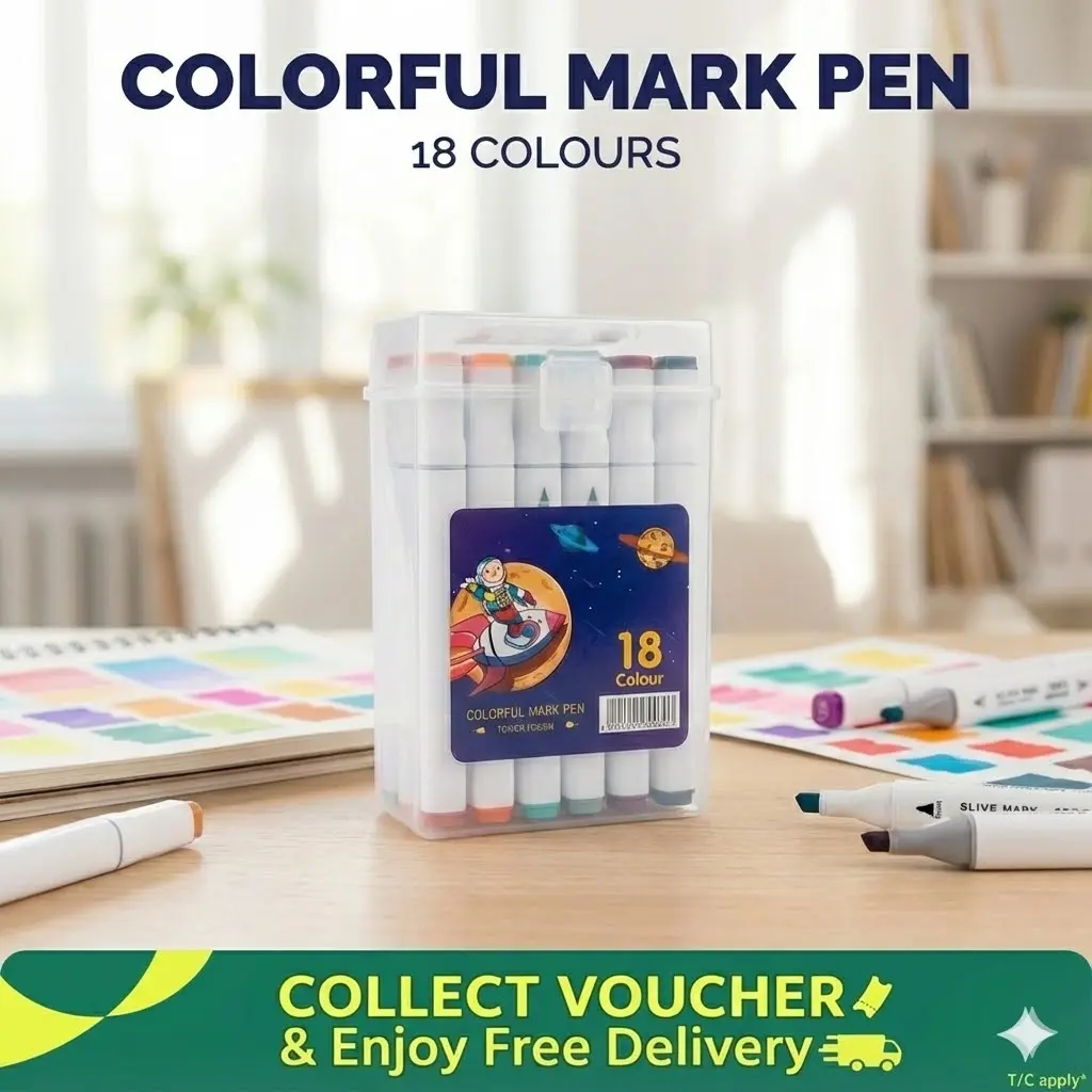 Picture of Touch Young 18 Colors Art Markers - Alcohol Based Dual Tip Sketch Pens for Students & Artists Best Budget Art Markers - Touch Young 18 Pcs Twin Tip Set