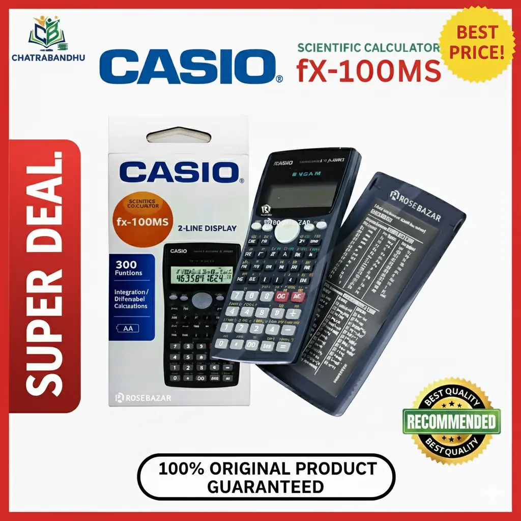 Picture of FX 100MS Scientific Calculator, Calculator (1st edition)(thailand variant)l– 300 Functions  – Non-Programmable – Exam Use Model, Calculator for students