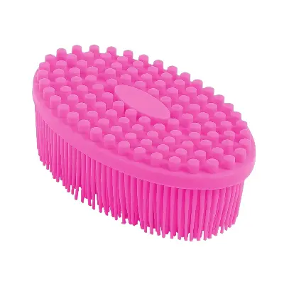 Picture of Baby Sensory Brush Silicon  Massage Bath ,Head Hair Washer Comb ,Massage Scrubber Sclap Shower Exfoliating Body Premium Silicone Loofah Infant Bath Brush