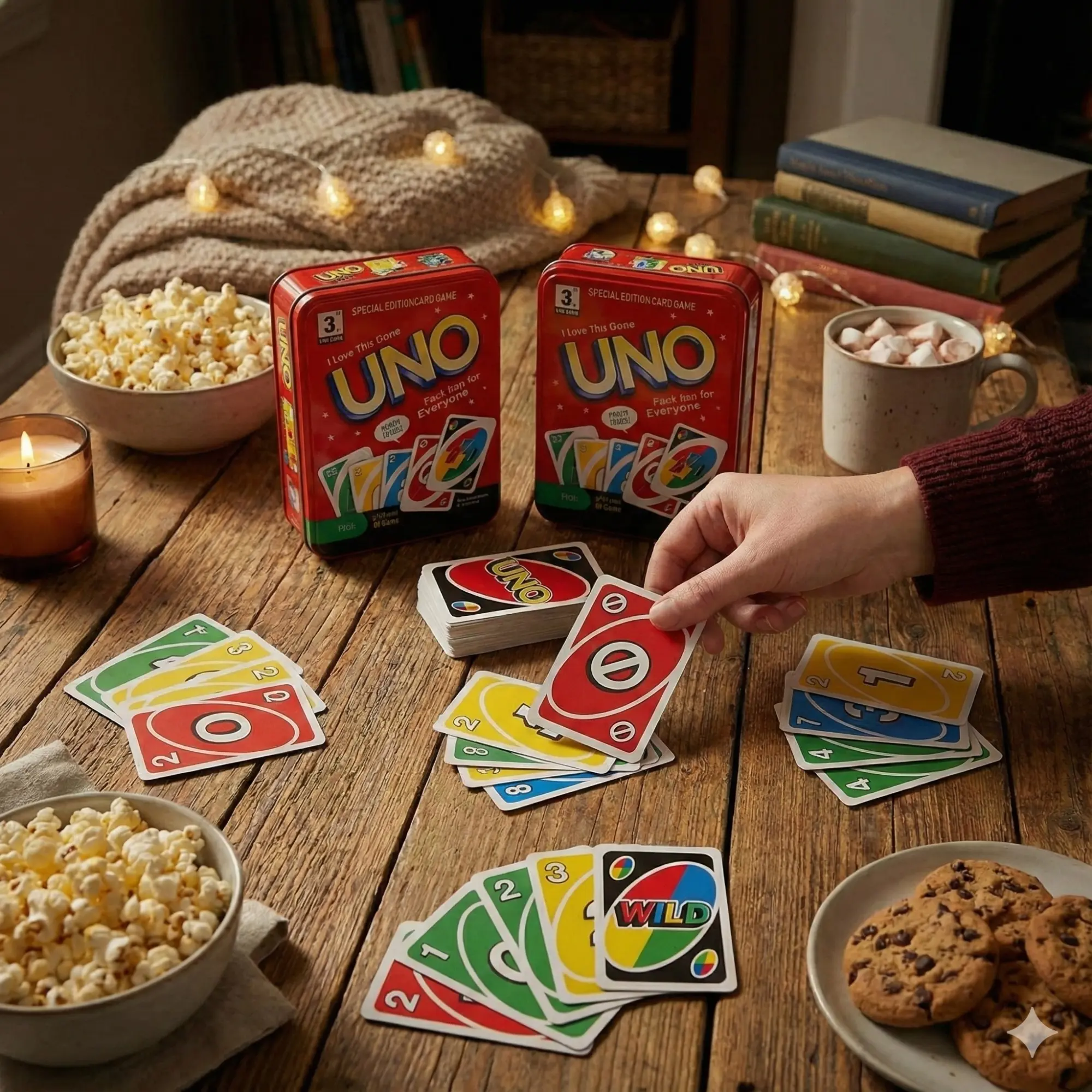 Picture of UNO Luxury Edition Card Game in Steel Box - Waterproof Plastic PVC Cards for Kids & Adults (Family Fun Toy), Premium UNO Tin Box Edition - Washable Playing Cards