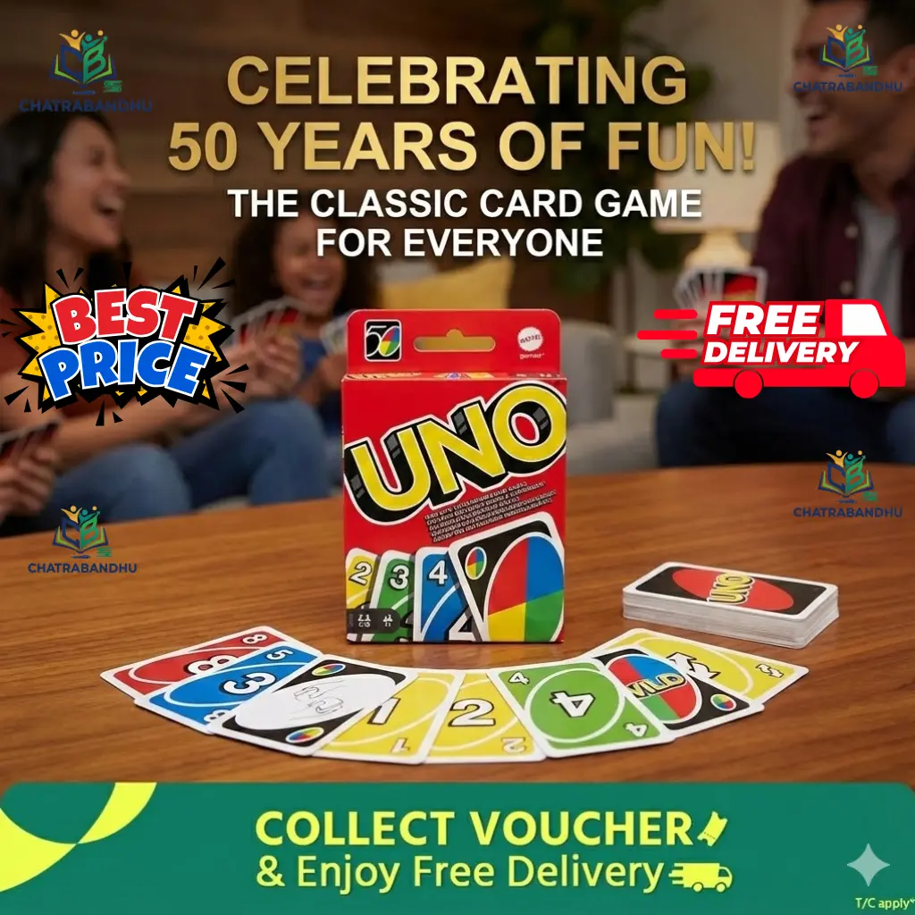 Picture of UNO 50th Anniversary Edition Card Game - Premium Black Deck with Golden Coin & Special Rules