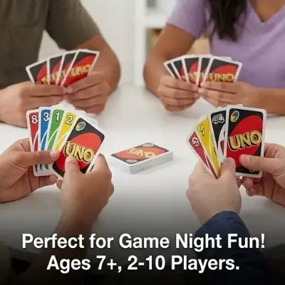 Picture of UNO 50th Anniversary Edition Card Game - Premium Black Deck with Golden Coin & Special Rules