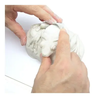Picture of Mont Marte Premium Air Hardening Modelling Clay - White (500g)- - No Bake Pottery Clay Mont Marte Air Dry Clay - 500g White  Best DIY Craft Clay - Mont Marte Air Hardening (No Oven Needed)