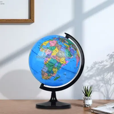Picture of 14.16CM World Globe for Kids Learning, Educational Rotating World Map Globes Mini Size Decorative Earth Children Globe for Classroom Geography Teaching, Desk & Office Decoration