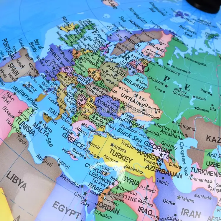 Picture of 14.16CM World Globe for Kids Learning, Educational Rotating World Map Globes Mini Size Decorative Earth Children Globe for Classroom Geography Teaching, Desk & Office Decoration