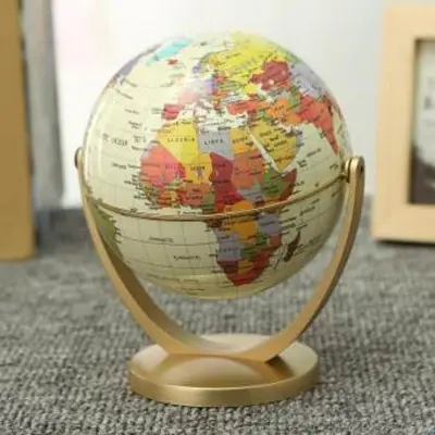 Picture of 360° Rotating 10.5 CM Earth Globe World Map With Stand Geography Education Toy Home Decoration Office Ornament Kids Gift 360° Rotating 10.5CM Earth Globe World Map With Stand Geography Education Toy Home Decoration Office Ornament Kids Gift