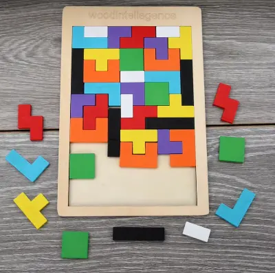 Picture of Educate and Entertain with Children's Colorful Gigso Board - Wooden Puzzle Toys - Intellectual Educational Toys for Kids - Easy To use and Clean