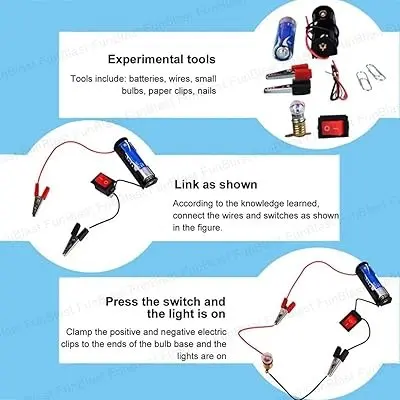 Picture of Scientific Experiment Kit – Scientific Kit for Kids, STEM Kit, Electric Circuit Kit for Students with Motor Fan Toy, DIY Science Kit for Students, Science Experiment Kit
