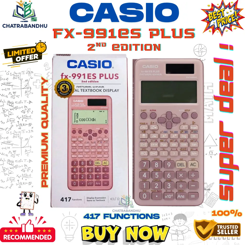 Picture of FX 991es plus (2nd Edition),(Thailand Variant), Scientific calculator Engineering best quality premium-ssc hsc engineering