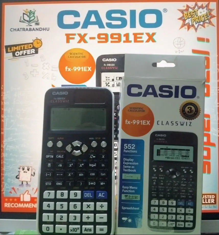 Picture of FX -991ex ( 1:1 ORGINAL SUPER COPY) (BRIGHTNESS CONTROL) Scientific Calculator - 552 Function – Scientific calculator,Non- Programmable,Scientific Calculator For Student's,ssc hsc engineering-THAILAND VARIANT ,991ex