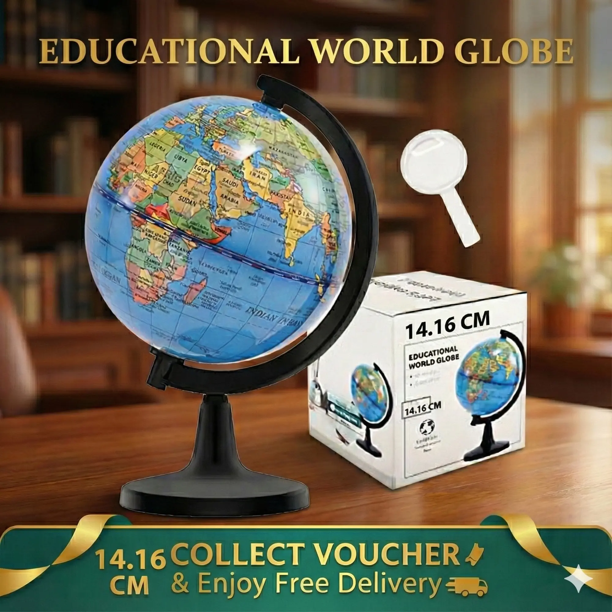 Picture of 360° Rotating 10.5 CM Earth Globe World Map With Stand Geography Education Toy Home Decoration Office Ornament Kids Gift 360° Rotating 10.5CM Earth Globe World Map With Stand Geography Education Toy Home Decoration Office Ornament Kids Gift