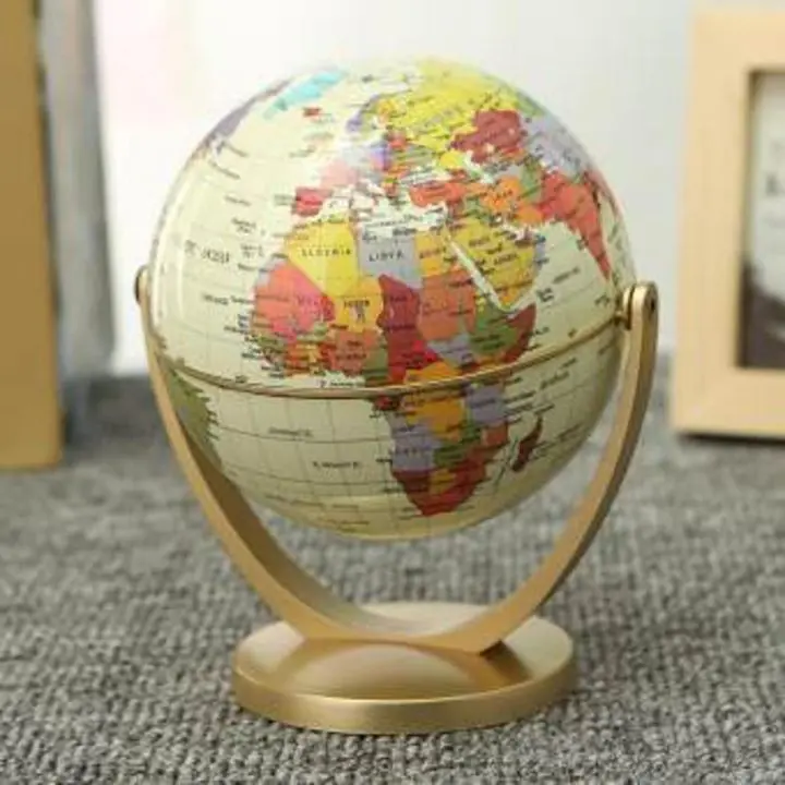 Picture of 360° Rotating 10.5 CM Earth Globe World Map With Stand Geography Education Toy Home Decoration Office Ornament Kids Gift 360° Rotating 10.5CM Earth Globe World Map With Stand Geography Education Toy Home Decoration Office Ornament Kids Gift