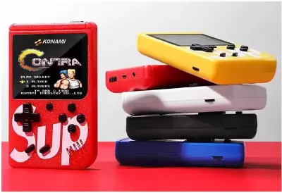 Picture of 1/9 SUP Game Box 400 In 1 Handheld Game Console Can Connect To A TV with Cable Battery GamePad