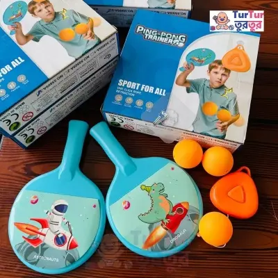Picture of Kids ping pong trainers, indoor outdoor games for kids, activity playtime for children, ping pong racquets, gifts for children