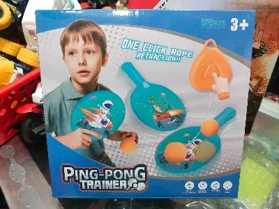 Picture of Kids ping pong trainers, indoor outdoor games for kids, activity playtime for children, ping pong racquets, gifts for children