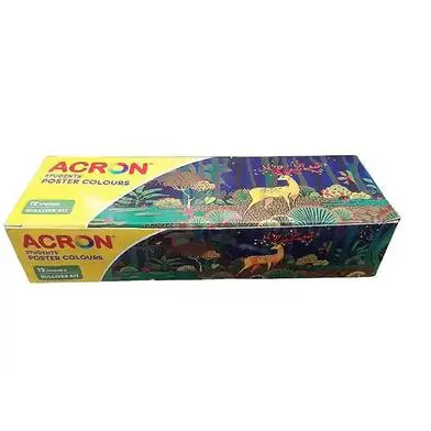 Picture of Acron Poster Colours Gulliver Kit (12 Shades x 10ml) - Rich Pigment Matte Finish Art Paint for Students (Made in India)