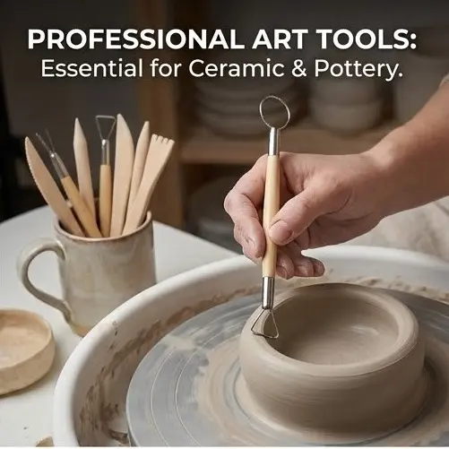 Picture of Keep Smiling 5-Piece Clay Sculpting Tools Set - Double-Ended Pottery & Carving Kit for Polymer Clay & Wax,Professional Clay Modeling Kit - 5 Pcs Double-Ended Sculpting Tools