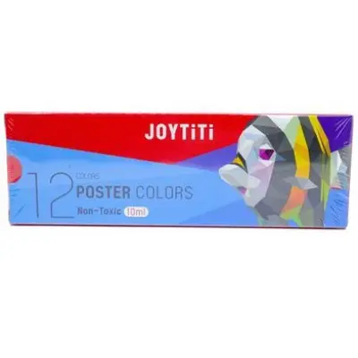 Picture of Joytiti Poster Color Set 12 Shades (10ml Jars) - Made in Korea - Non-Toxic Vibrant Art Paint for Students