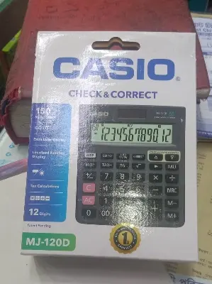 Picture of MJ-120D Desktop Calculator - 12 Digit 150 Steps Check & Correct with Tax Function MJ-120D Calculator - Tax & Check  Best Business Calculator - MJ-120D (Check & Correct)