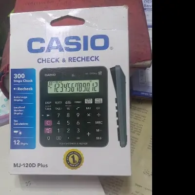 Picture of MJ-120D Plus Desktop Calculator (ORGINAL) (1 YEAR WARRENTY)- 300 Steps Check & Recheck with Tax Function Best Professional Calculator- black