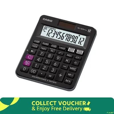 Picture of MJ-120D Plus Desktop Calculator (ORGINAL) (1 YEAR WARRENTY)- 300 Steps Check & Recheck with Tax Function Best Professional Calculator- black
