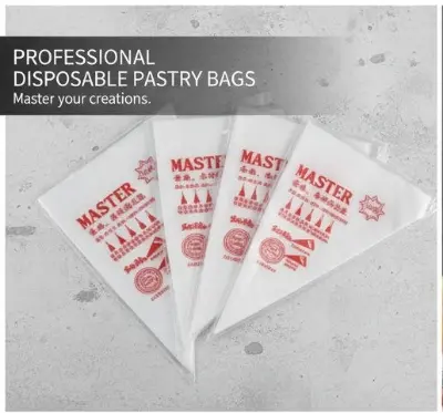 Picture of 20 Pcs Disposable Piping Bags for Cake Decorating - Strong PE Plastic Icing Bags