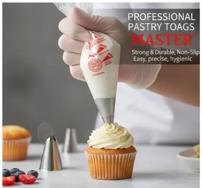 Picture of 20 Pcs Disposable Piping Bags for Cake Decorating - Strong PE Plastic Icing Bags