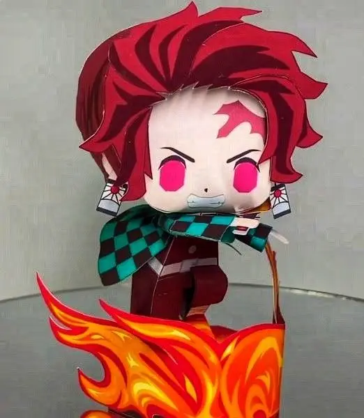 Picture of Tanjiro Kamado Tanjiro Kamado Papercraft Template - Demon Slayer DIY 3D Paper Model Kit  Tanjiro Papercraft Figure Template DIY Demon Slayer Craft - 3D Tanjiro Chibi Figure Paper Toy