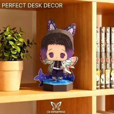 Picture of Shinobu Kocho Papercraft Template - Demon Slayer DIY 3D Paper Model Figure  Shinobu Kocho Chibi Paper Doll Kit   DIY Insect Hashira Shinobu - Demon Slayer Papercraft Toy