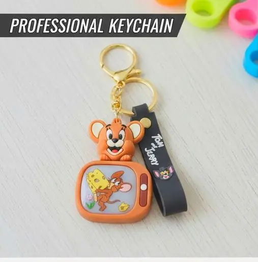 Picture of om and Jerry 3D Light-up Keychain - Cute Cartoon LED Keyring for Kids & Fans   Tom & Jerry LED Keychain  3D Cartoon Bag Charm - Tom and Jerry Light Key Holder