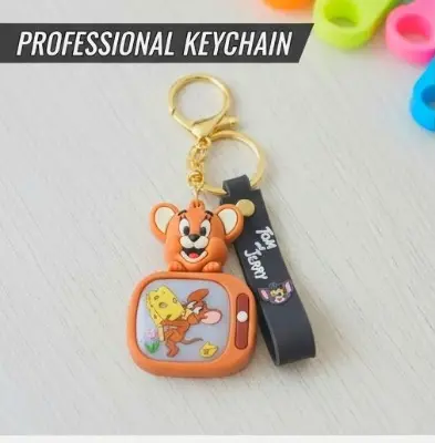 Picture of om and Jerry 3D Light-up Keychain - Cute Cartoon LED Keyring for Kids & Fans   Tom & Jerry LED Keychain  3D Cartoon Bag Charm - Tom and Jerry Light Key Holder