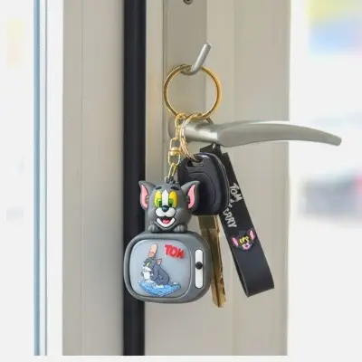 Picture of om and Jerry 3D Light-up Keychain - Cute Cartoon LED Keyring for Kids & Fans   Tom & Jerry LED Keychain  3D Cartoon Bag Charm - Tom and Jerry Light Key Holder