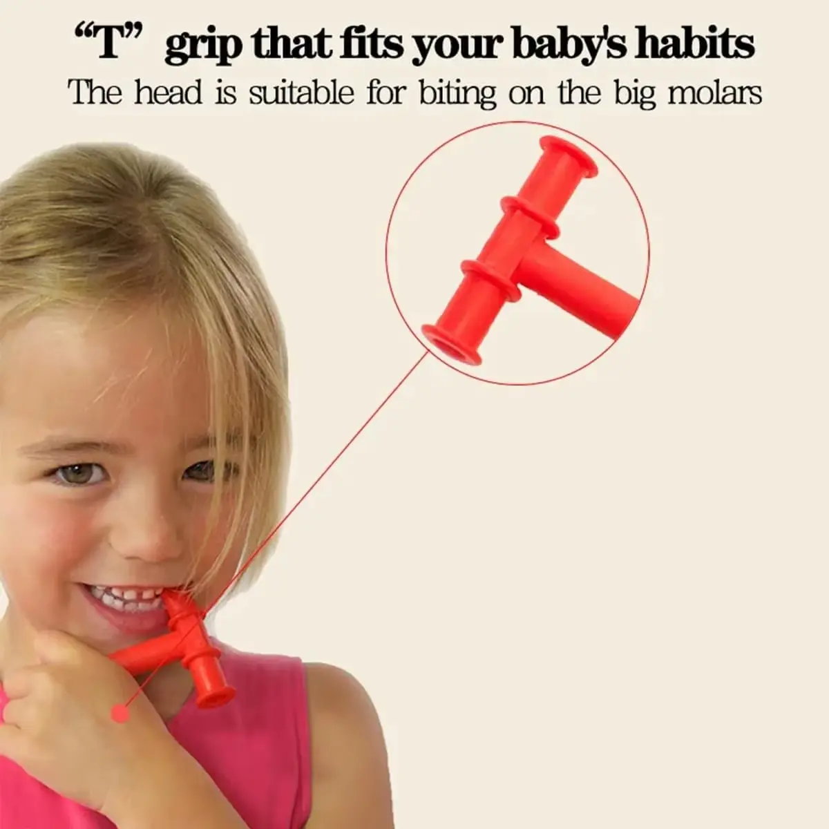 Picture of ORGINAL T Shape Silicone Chewable Oral Motor Chewy Tube Sensory for- Autism Sensory toy  ,ADHD Therapy,  New Born Oral Placement Therapy,Speech Therapy,Gum Muscle Tongue Trainer for Autistic Children Speech Rehabilitation Line Harmonica Vocalization