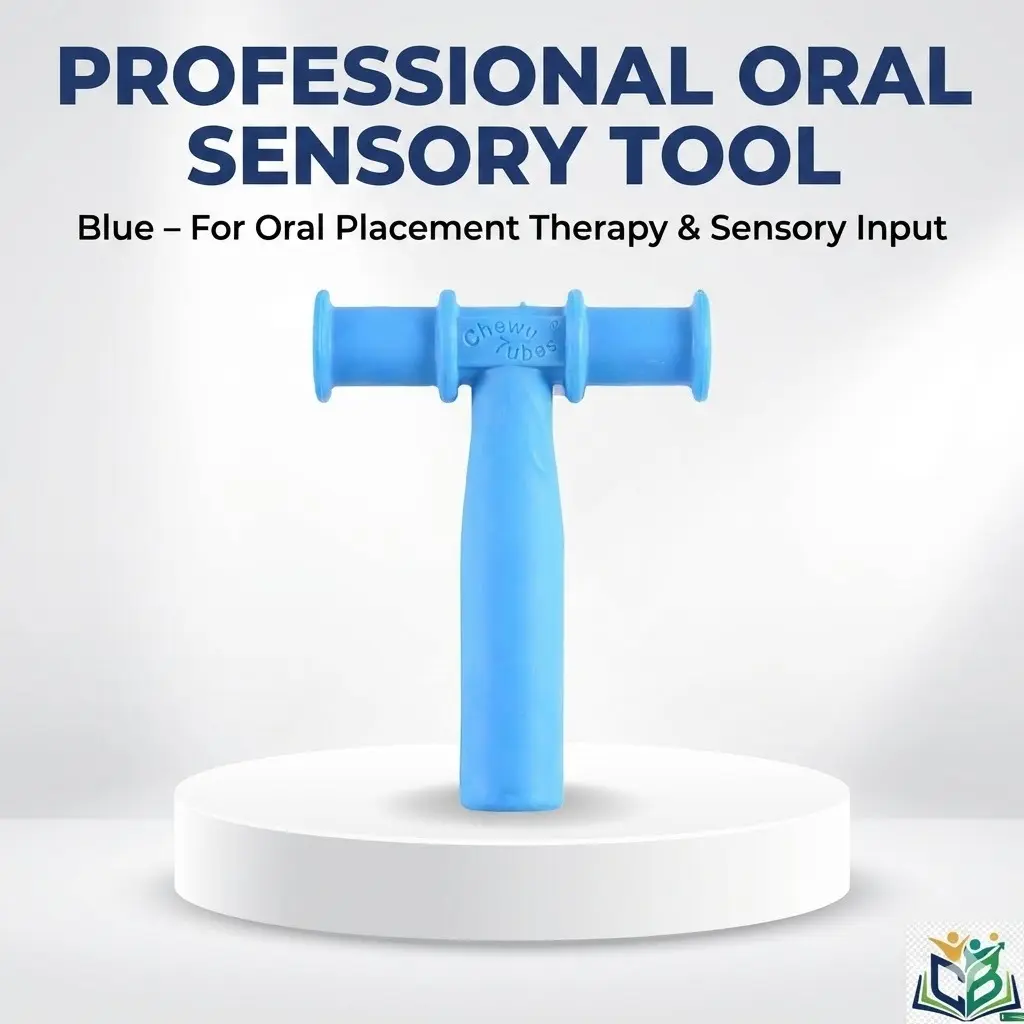 Picture of ORGINAL T Shape Silicone Chewable Oral Motor Chewy Tube Sensory for- Autism Sensory toy  ,ADHD Therapy,  New Born Oral Placement Therapy,Speech Therapy,Gum Muscle Tongue Trainer for Autistic Children Speech Rehabilitation Line Harmonica Vocalization