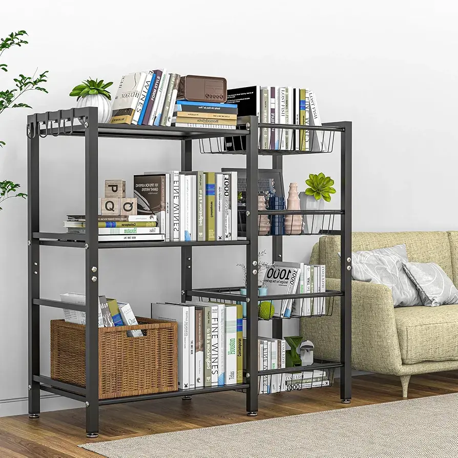 Picture of  Rack Kitchen Baker's Rack - Utility Microwave Oven Stand with Steel Mesh Baskets