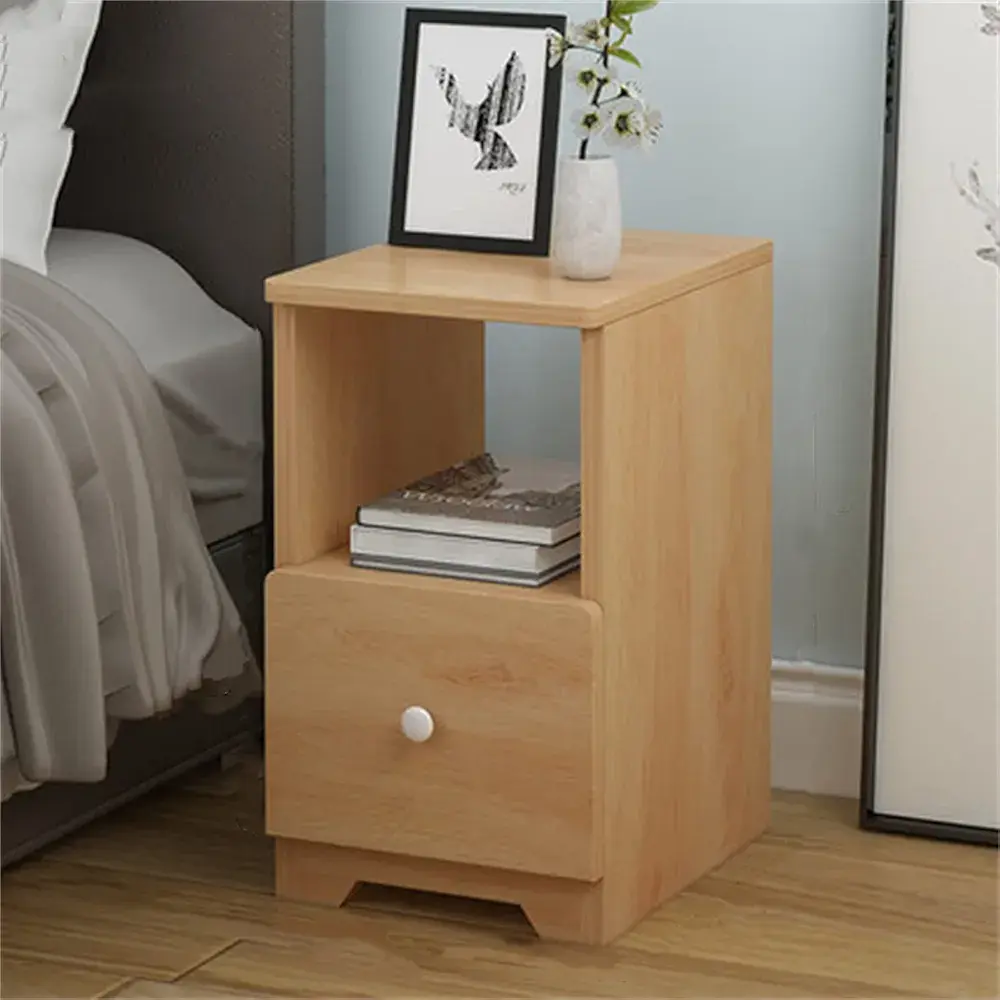Picture of Bedside Table Simple Modern Mini Bedside Small Cabinet Bedroom Small Storage Locker Narrow Side Table (Color : White, Size : 45x20x32cm