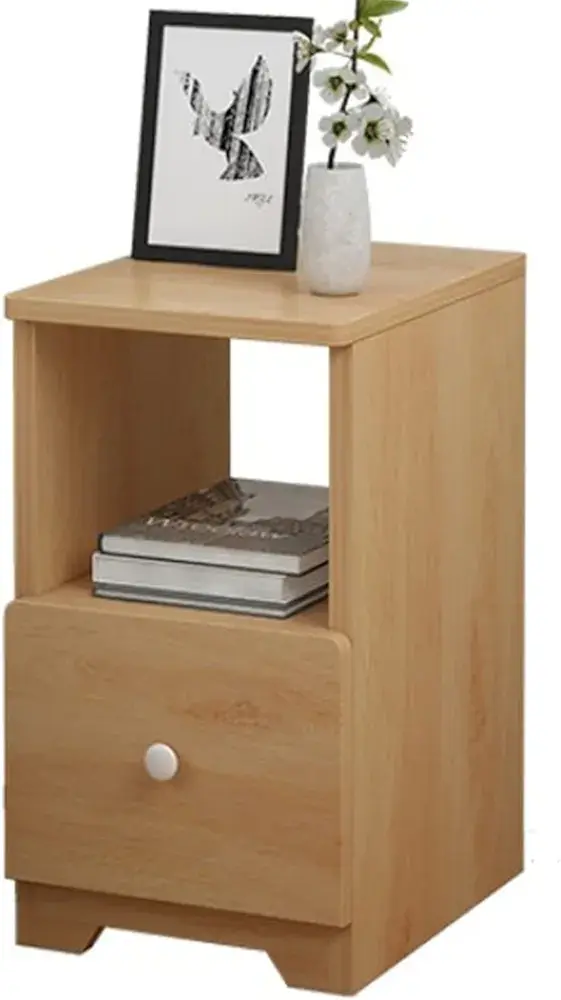 Picture of Bedside Table Simple Modern Mini Bedside Small Cabinet Bedroom Small Storage Locker Narrow Side Table (Color : White, Size : 45x20x32cm