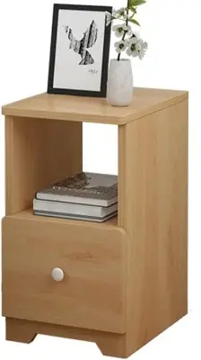 Picture of Bedside Table Simple Modern Mini Bedside Small Cabinet Bedroom Small Storage Locker Narrow Side Table (Color : White, Size : 45x20x32cm