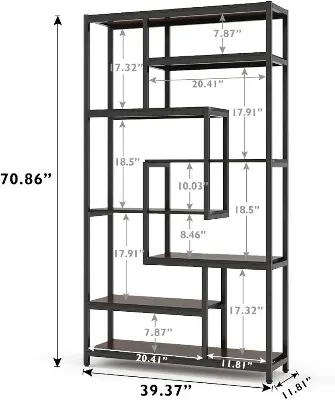 Picture of Industrial Bookshelves fo - Black