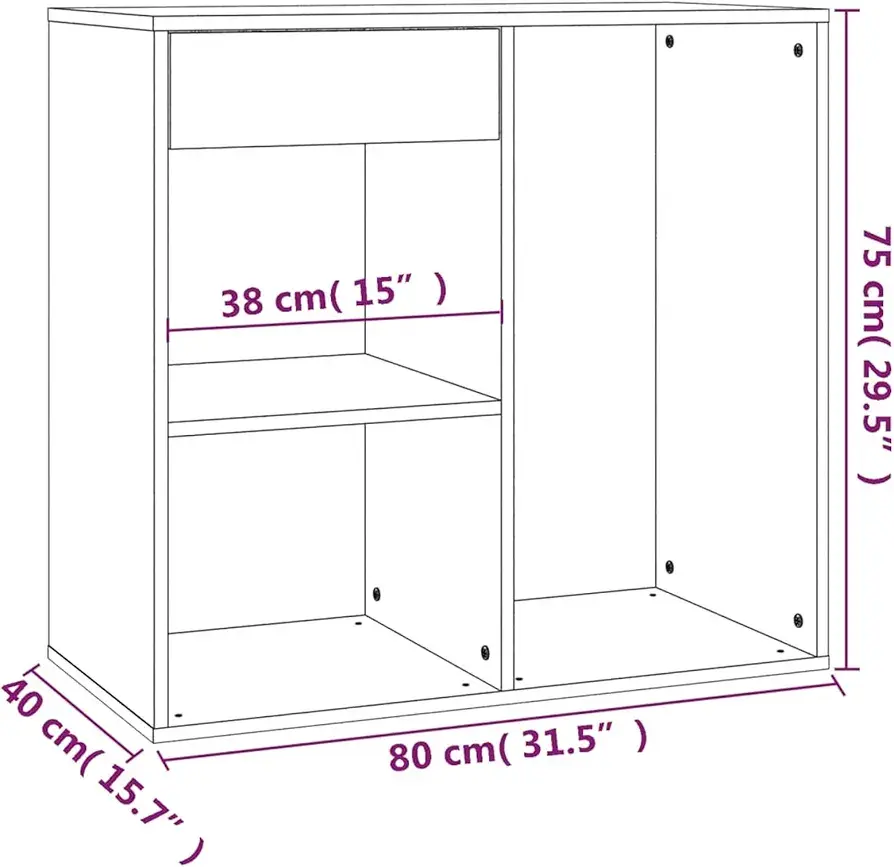 Picture of Cosmetic Cabinet Black 80x40x75cm Engineered Wood, Furniture, Cabinets & Storage, Cabinets & Lockers - Black