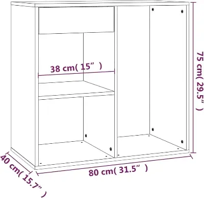 Picture of Cosmetic Cabinet Black 80x40x75cm Engineered Wood, Furniture, Cabinets & Storage, Cabinets & Lockers - Black