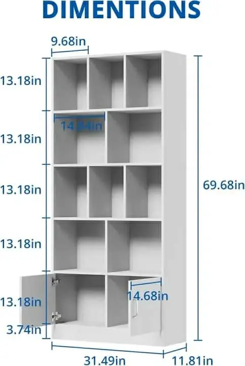 Picture of Simple Design Bookcase Display Rack, Modern Library Bookshelves, Industrial Display Bookshelf by Nice Furniture72/24