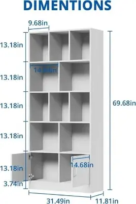 Picture of Simple Design Bookcase Display Rack, Modern Library Bookshelves, Industrial Display Bookshelf by Nice Furniture72/24