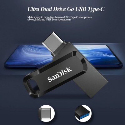 Picture of Pendrive OTG USB 3.1 Type-C 128GB USB Flash Drive   up to 150MB/s Pendrive Pen Drive for cellphone tablet PC (32GB, 256GB, 64GB) Available  SDDDC3