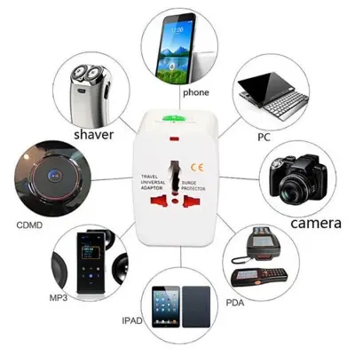Picture of Universal USB Multi Plug Travel Adapter International Converter Power Socket UK/US/AU/EU/CA All in 1 Travel Adapter