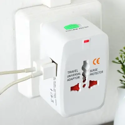 Picture of Universal USB Multi Plug Travel Adapter International Converter Power Socket UK/US/AU/EU/CA All in 1 Travel Adapter